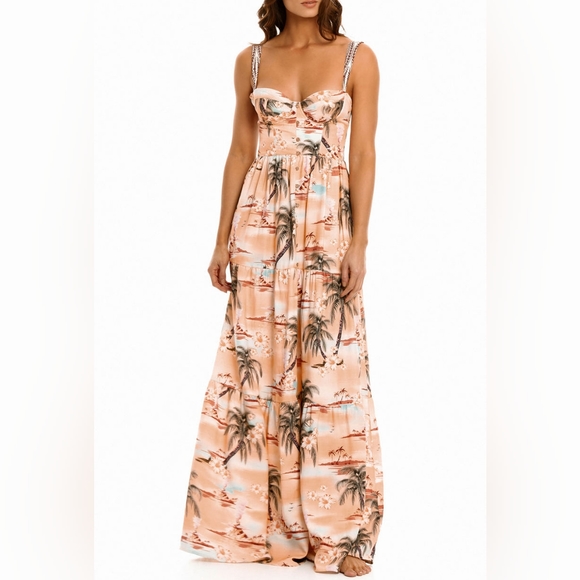NWT AGUA BENDITA | Dunna Luau Maxi Dress XS/S - Picture 2 of 11